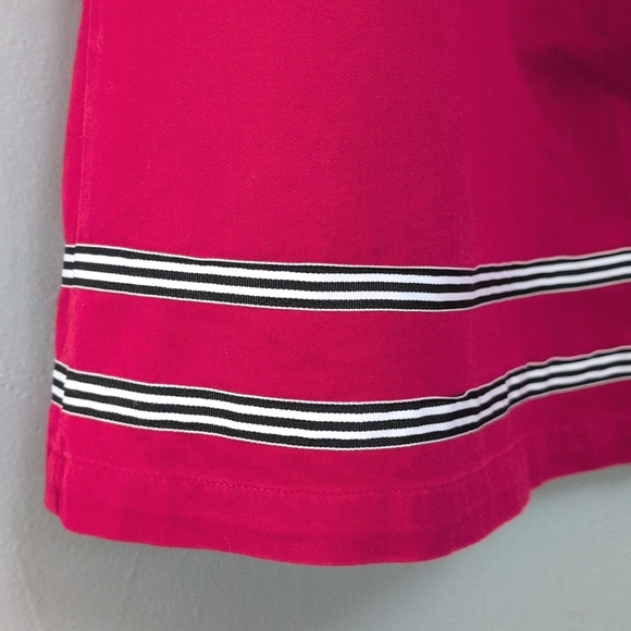 Vintage Bryn Connelly cotton, button front skirt, pockets, elastic waist. Sz 8 - Picture 2 of 8